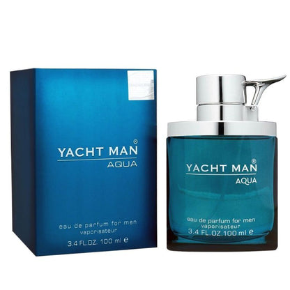 Yachtman Yacht Man Aqua Eau de Parfum for Men 100ml - Long Lasting Fresh Aquatic Masculine Luxury Fragrance Spray