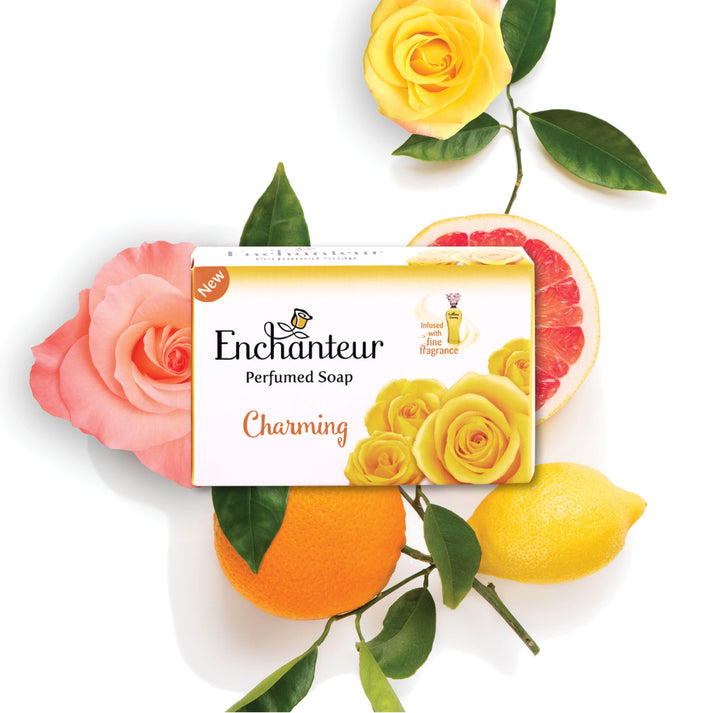 Enchanteur Deluxe Charming Soap 90g - Perfumed Floral Beauty Soap for Soft, Smooth & Fresh Fragrant Skin Daily Use