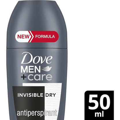 Dove Men+Care Invisible Dry Anti white marks & Anti yellow stains 48H protection Antiperspirant Deodorant roll on 50ml