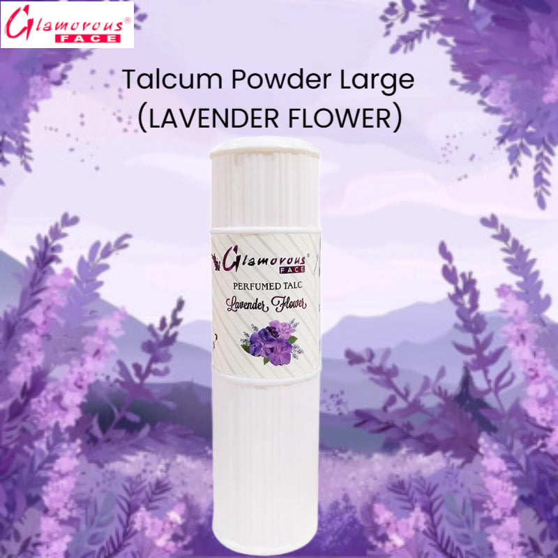 Glamorous Face Talcum Powder Large (Lavender Flower)