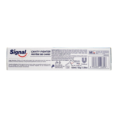 Signal Cavity Fighter Double Action Toothpaste 100ml – Strong Cavity Protection Toothpaste for Healthy Teeth, Fresh Breath, P