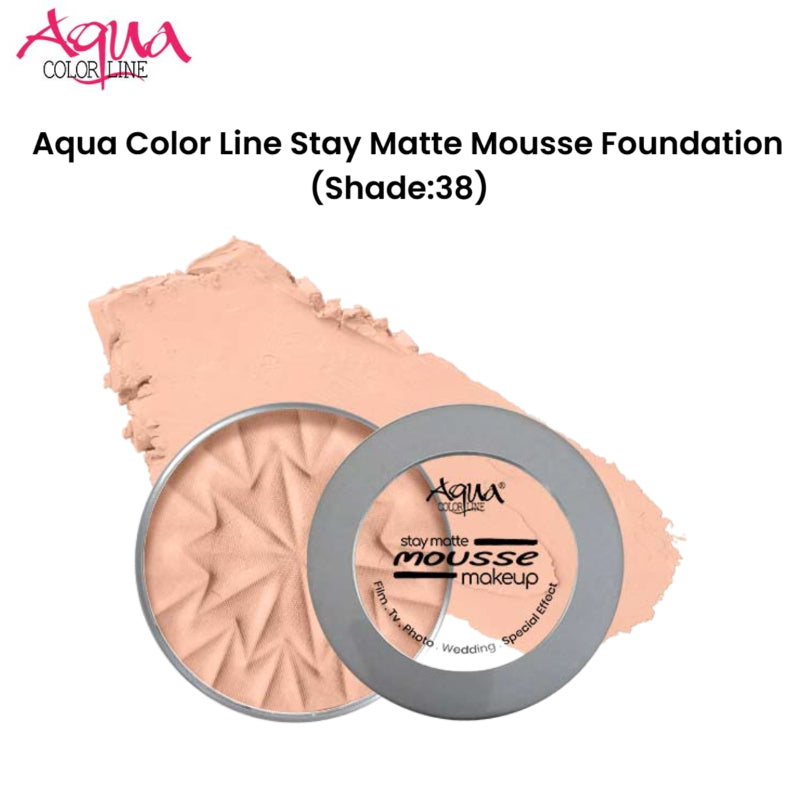 Aqua Color Line Stay Matte Mousse Foundation (Shade:38)