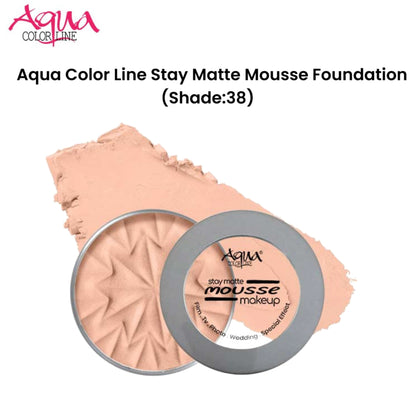 Aqua Color Line Stay Matte Mousse Foundation (Shade:38)