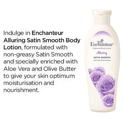 Enchanteur Alluring Perfumed Body Lotion 100ml - Deep Moisturizing Floral Fragrance Lotion for Soft, Smooth & Radiant Skin Da