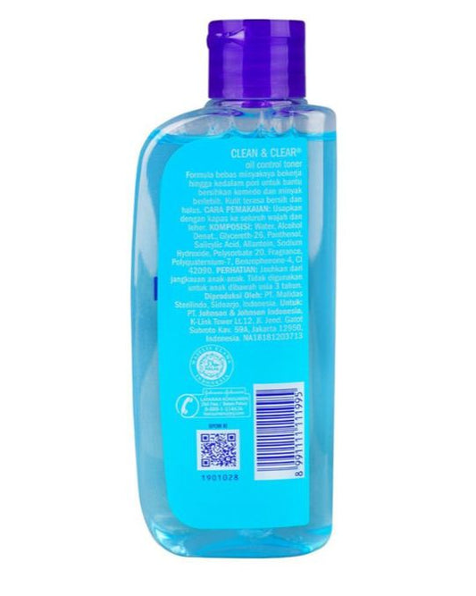 Improved Formula Clean & Clear Oil Control Toner Face Wash 100ml - Deep Cleansing for Oil-Free, Fresh & Clear Skin