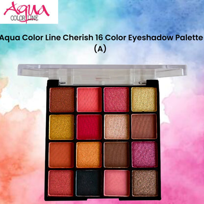Aqua Color Line Cherish 16 Color Eyeshadow Palette (A)