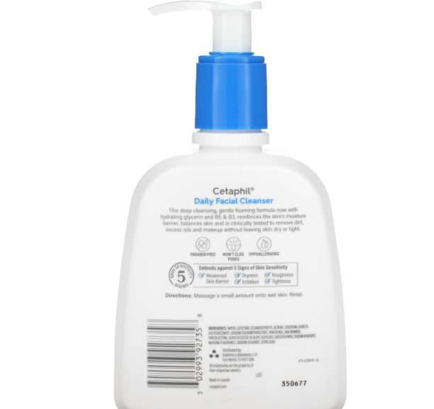 Cetaphil Daily Facial Cleanser Normal To Oily Sensitive Skin 237Ml