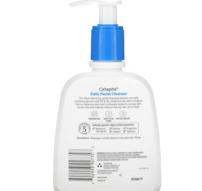 Cetaphil Daily Facial Cleanser Normal To Oily Sensitive Skin 237Ml