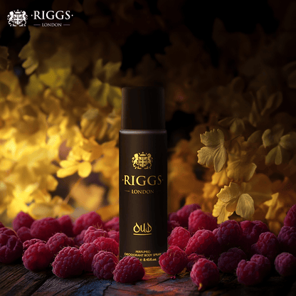 Riggs London Oud Perfumed Deodorant Body Spray 250ml Long-Lasting Rich & Exotic Fragrance