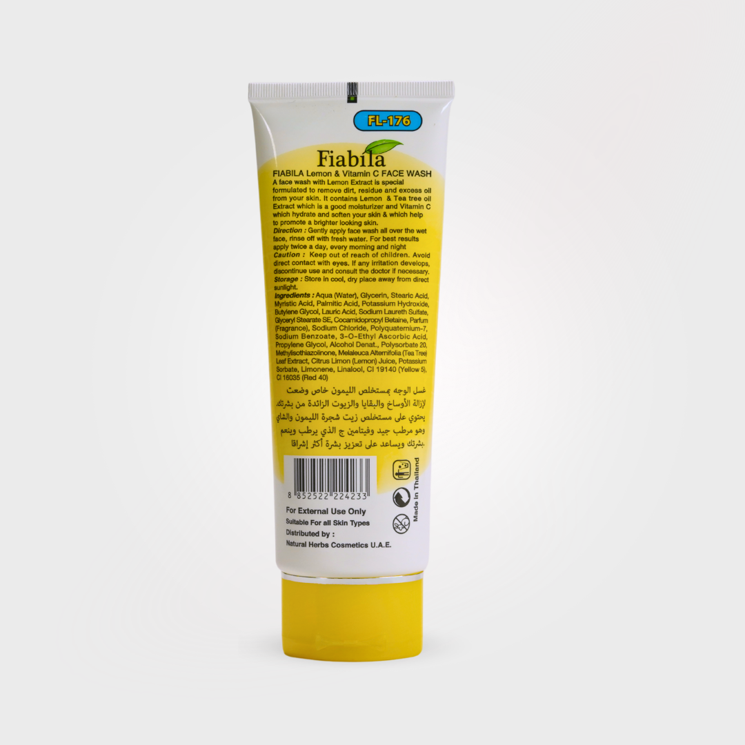 Fiabila Lemon & Vitamin C Face Wash 100 ml Brightening & Oil Control