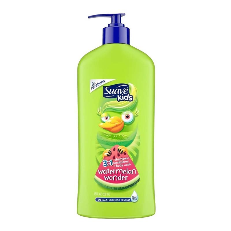 Suave Kids 3 in 1 Watermelon Wonder Shampoo + Conditioner + Body Wash 532ml