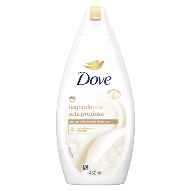 Dove Bagnodoccia Seta Preziosa Body Wash 450 ml - Nourishing Shower Gel for Soft, Smooth & Silky Radiant Skin