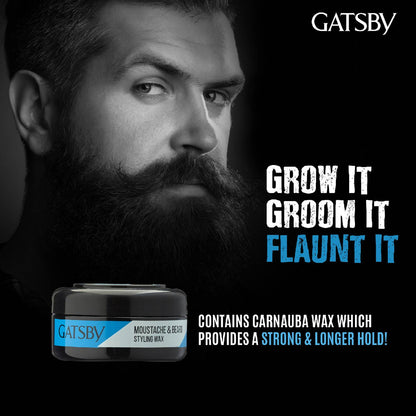 Gatsby Moustache & Beard Styling Wax Strong Hold 25g
