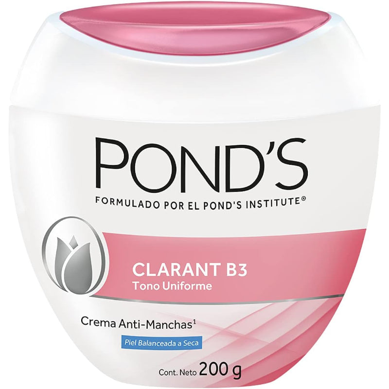 PONDS Pond’s Clarant B3 Tono Uniforme Anti-Manchas Cream for Dry to Balanced Skin 200g - Even Skin Tone & Dark Spot Care