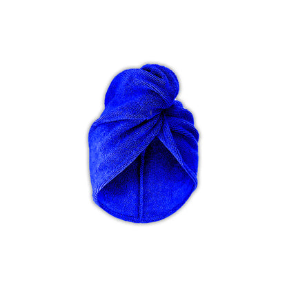 Glamorous Face Hair Turban Wrap Towel (Blue)