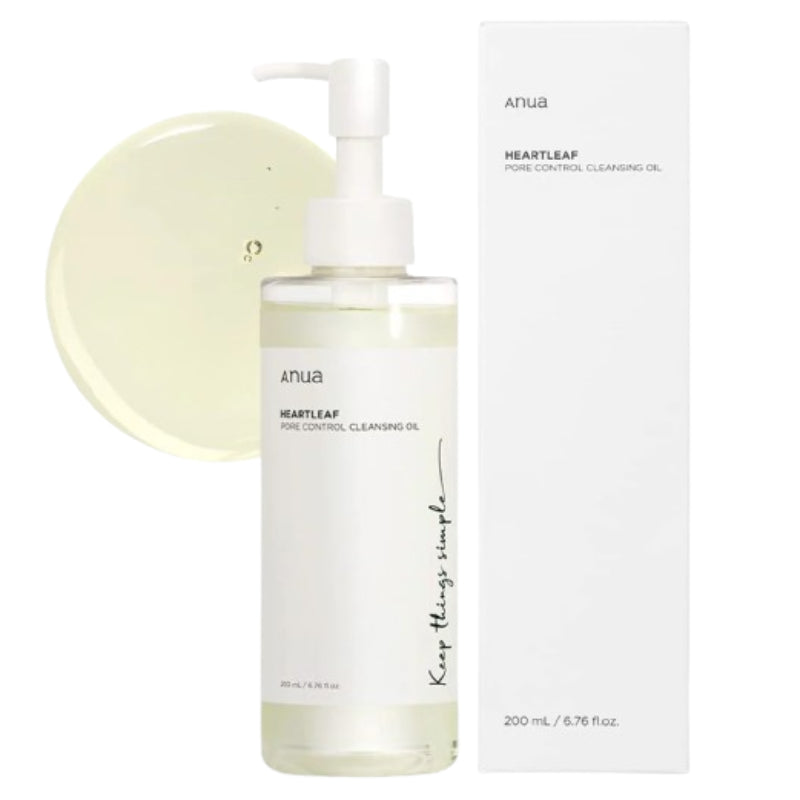 Anua Heartleaf Pore Control Cleansing Oil 200 ml Deep Makeup Removal & Sebum Control (K Beauty)