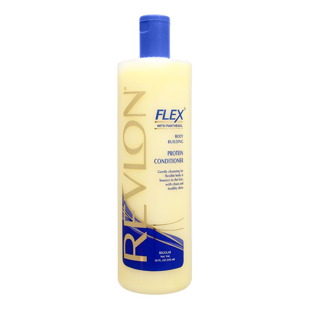 Revlon Flex Body Building Protein Conditioner 592ml - Volumizing Hair Care for Thicker, Fuller & Stronger Healthy Hair