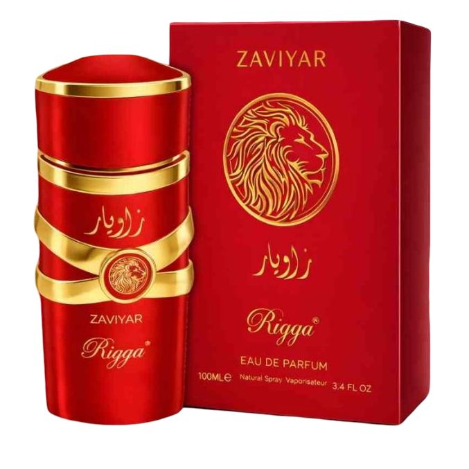 Rigga Zaviyar Red Eau de Parfum 100ml - Long Lasting Warm Spicy Woody Fragrance Perfume for Men Strong Masculine Daily Wear S