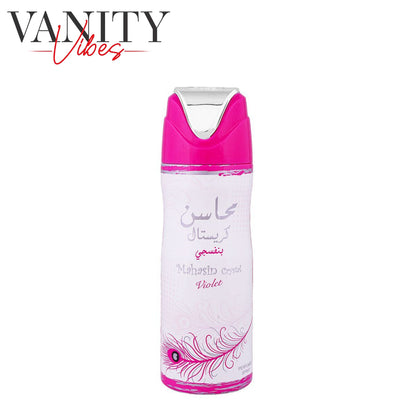 Lattafa Mahasin Crystal Violet Body Spray For Men & Women-200ml