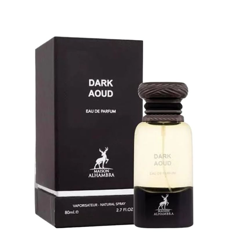 Maison Alhambra Dark Aoud Eau de Parfum 80ml Unisex Long-Lasting Oud & Woody Fragrance