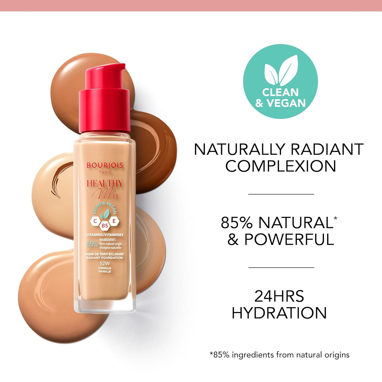 Bourjois Healthy Mix Clean & Vegan Foundation 53W Light Beige