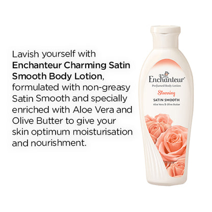 Enchanteur Stunning Perfumed Body Lotion 100ml - Deep Moisturizing Floral Fragrance Lotion for Soft, Smooth & Radiant Skin Da