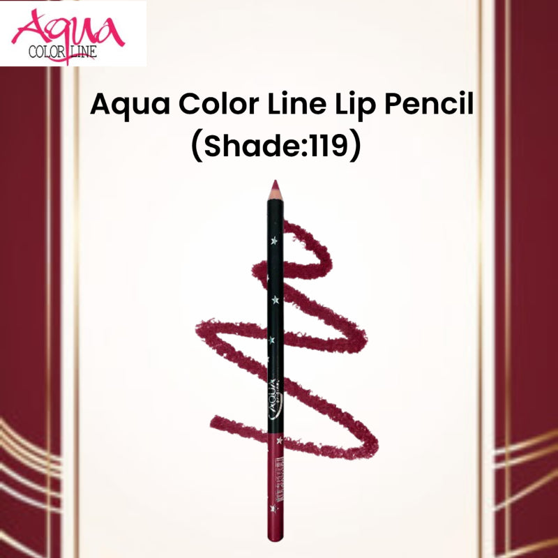 Aqua Color Line Lip Pencil (Shade:119)
