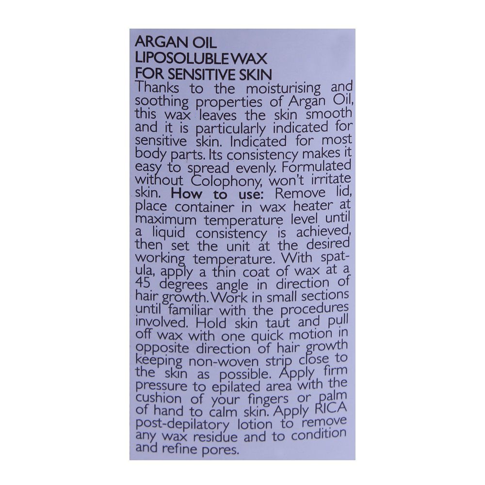 RICA Argan Oil Liposoluble Wax For Sensitive Skin 400ml