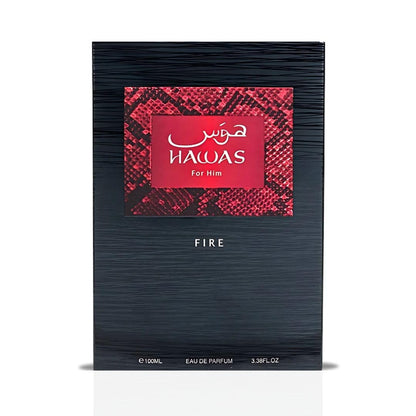 Rasasi Hawas Fire Eau de Parfum Spray for Men 100ml Long-Lasting Spicy & Masculine Fragrance