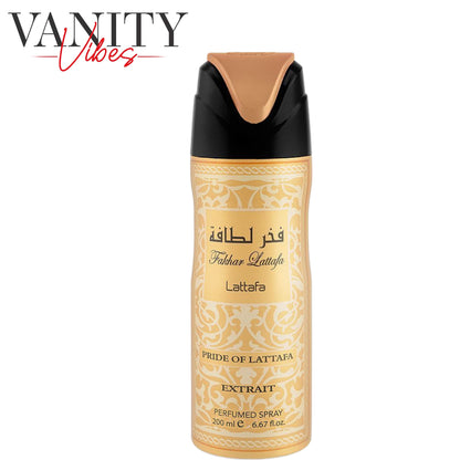 Fakhar Lattafa Pride of Lattafa Extrait Perfumed Deodorant Spray 200 ml Long‑Lasting Premium Fragrance & All‑Day Freshness