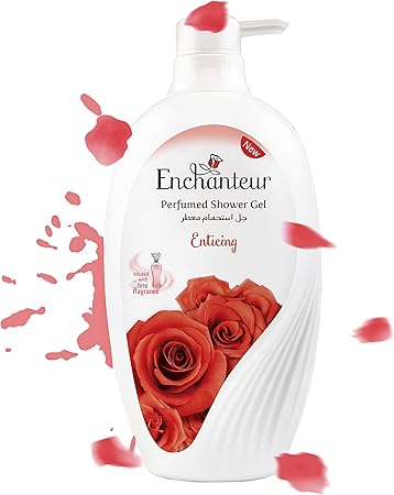 Enchanteur Enticing Perfumed Shower Gel 550ml - Deep Cleansing Moisturizing Body Wash with Long Lasting Floral Fruity Fragran