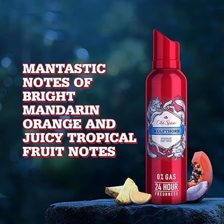 Old Spice Wolfthorn 0% Gas Deodorant Body Spray 140ml for Men