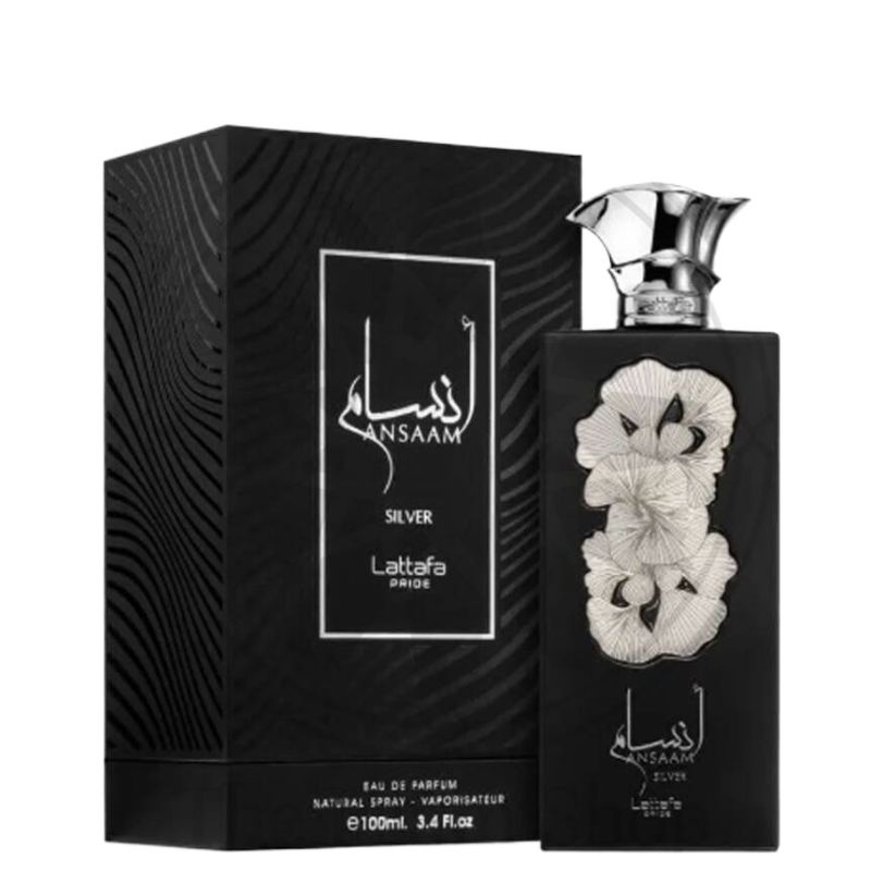 Lattafa Pride Ansaam Silver Eau De Parfum 100ml – Long Lasting Luxury Arabic Fragrance for Men