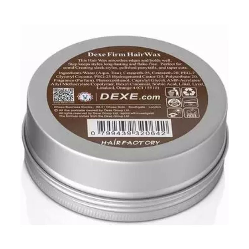 DEXE Firm Hair Wax Strong Hold 130 g Long-Lasting Hold & Defined Hairstyle (Brown)