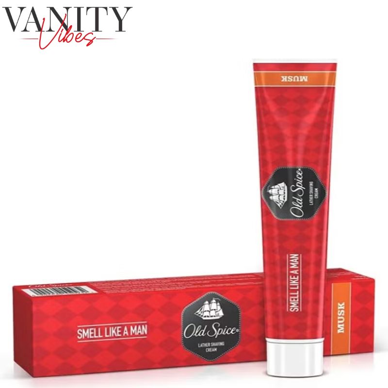 Old Spice Lather Shaving Cream with Musk Fragrance 70 g Smooth Shave & Masculine Scent