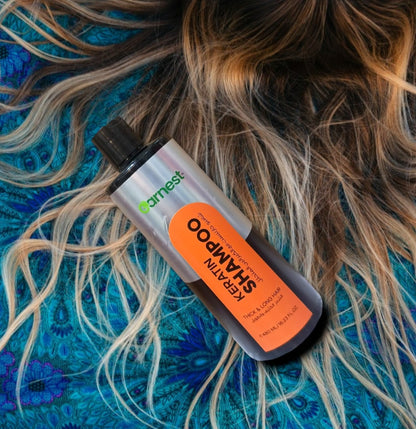 Garnest Keratin Shampoo 480ml - For Thick & Long Hair, Strengthening & Smooth Care