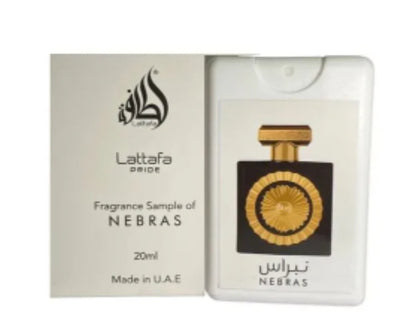 Lattafa Pride Nebras EDP Spray 20ml Travel Size Unisex Perfumes for Men & Women.