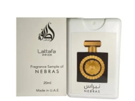 Lattafa Pride Nebras EDP Spray 20ml Travel Size Unisex Perfumes for Men & Women.