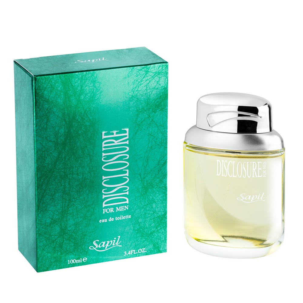 Sapil Disclosure Green Eau de Toilette for Men 100ml - Long Lasting Fresh Aquatic Woody Fragrance Perfume with All Day Confid