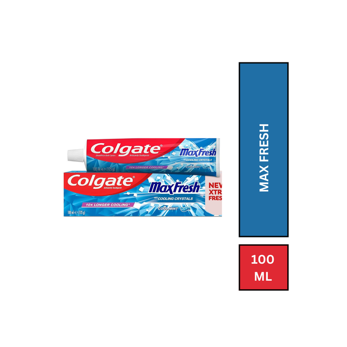 Colgate MaxFresh Toothpaste with Cooling Crystals Cool Mint 100ml New Extra Fresh Formula