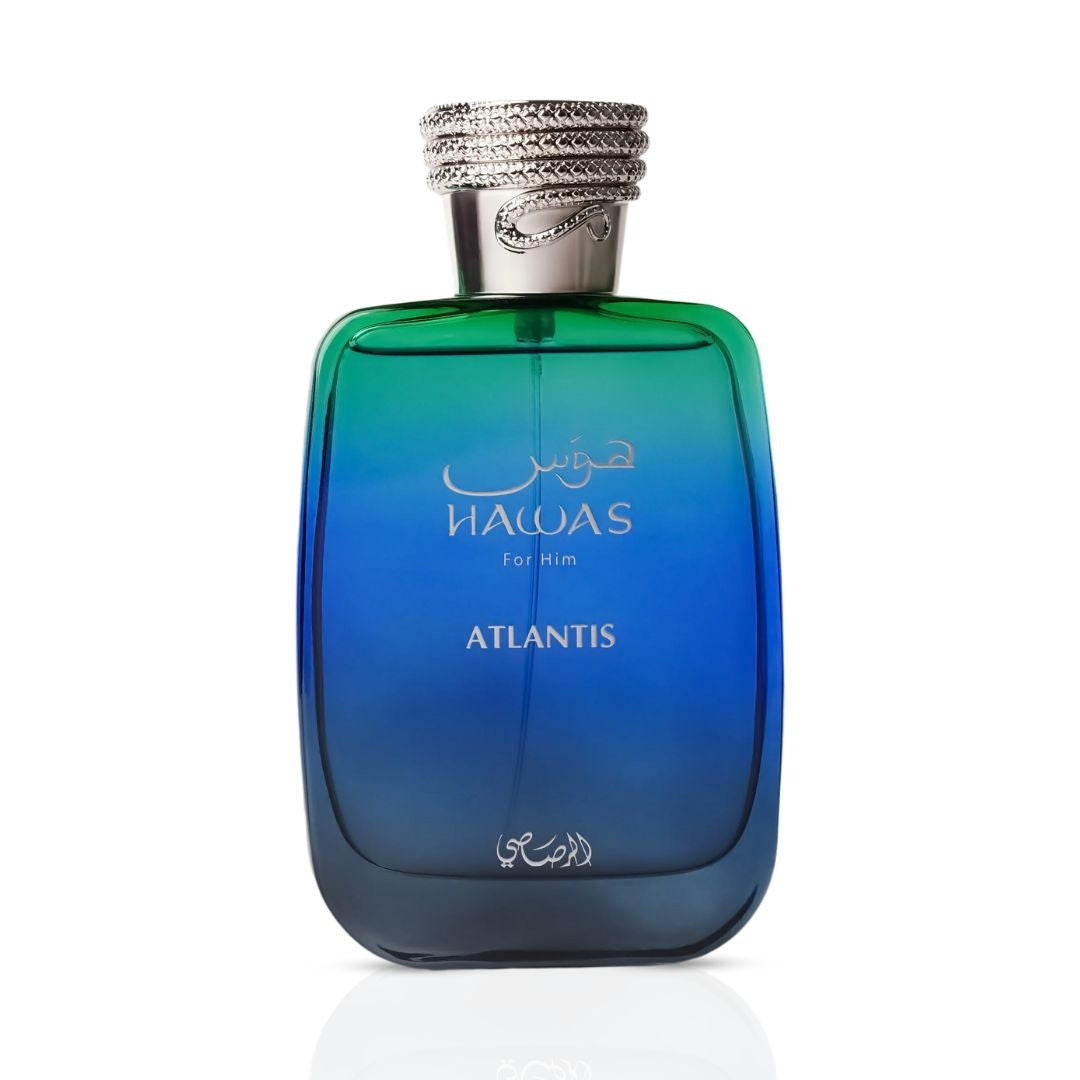 Hawas Atlantis Eau de Parfum Spray 100ml by Rasasi Long-Lasting Fresh & Masculine Fragrance
