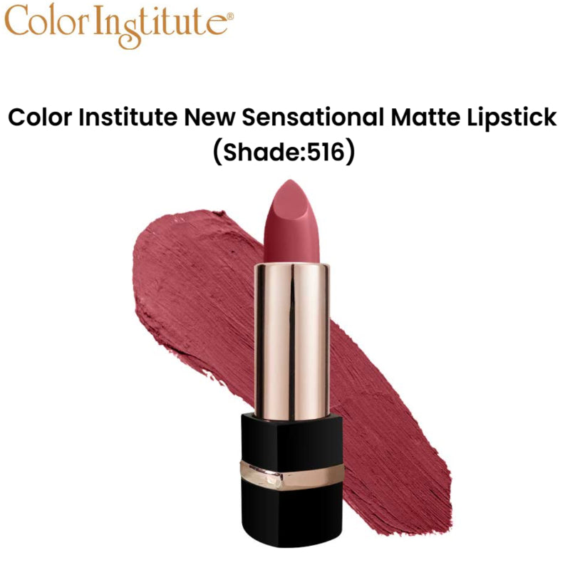 Color Institute New Sensational Matte Lipstick (Shade:516)