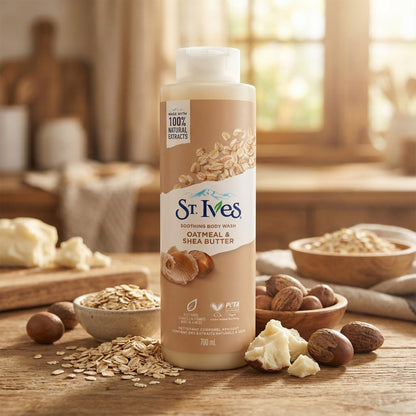 St Ives Oatmeal & Shea Butter Soothing Body Wash 700ml Moisturizing & Gentle Care