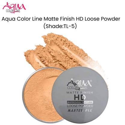 Aqua Color Line Matte Finish HD Loose Powder (Shade:TL-5)