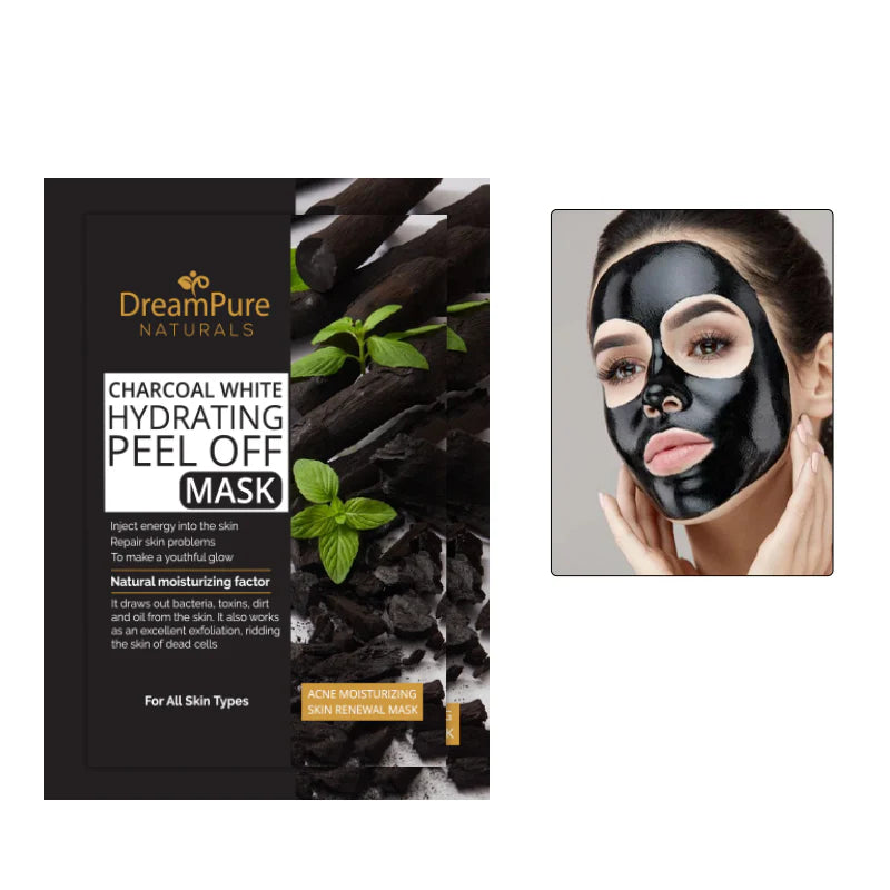 Dream Pure Naturals Charcoal white Hydrating Peel Off Mask (10 Sachet)