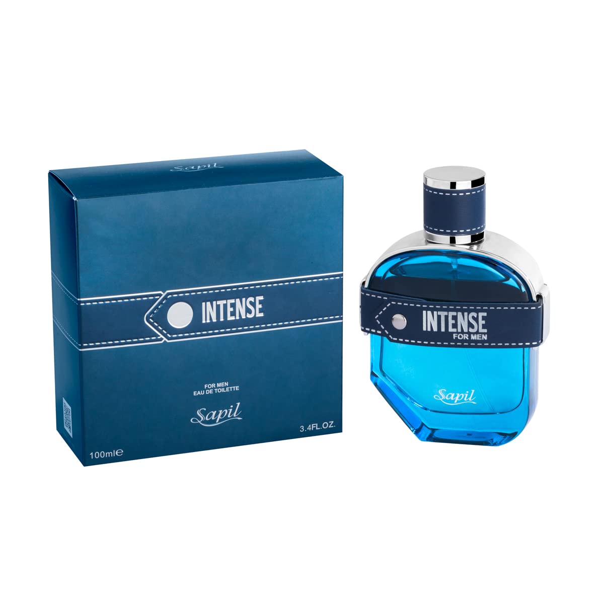 Sapil Intense EDT Perfume for Men 100ml - Long Lasting Masculine Fragrance with Fresh Woody Aromatic Notes for Daily Wear & S