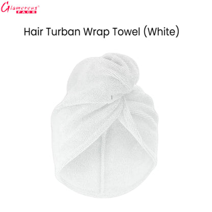 Glamorous Face Hair Turban Wrap Towel (White)
