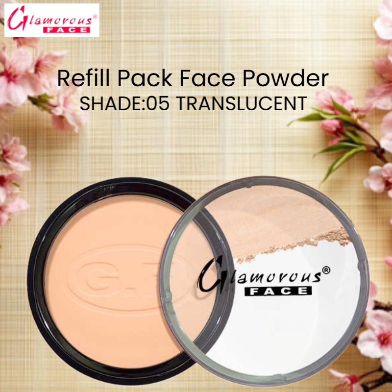 Glamorous Face Refill Pack Face Powder (Shade:05 Translucent)