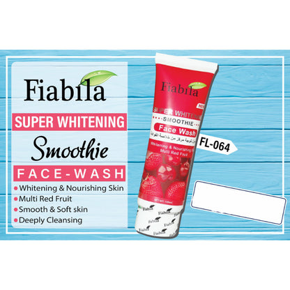 Fiabila Super Whitening Smoothies Face Wash 100ml Multi Red Fruit Cleanser for Glowing & Soft Skin