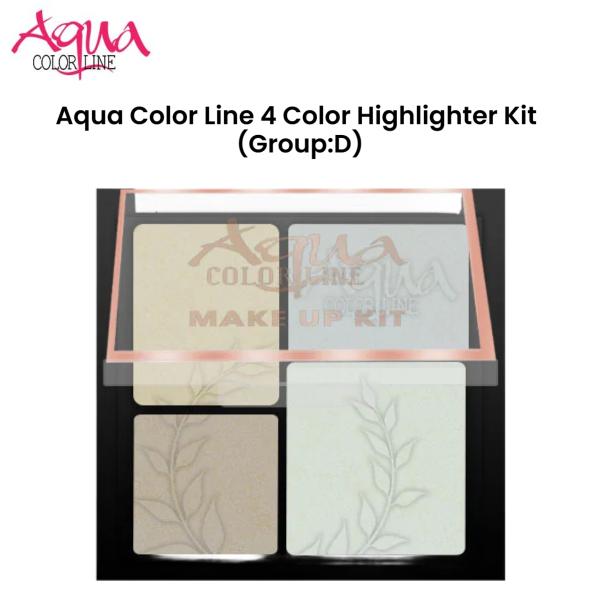 Aqua Color Line 4 Color Highlighter Kit